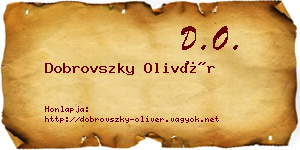 Dobrovszky Olivér névjegykártya