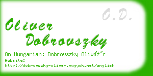 oliver dobrovszky business card